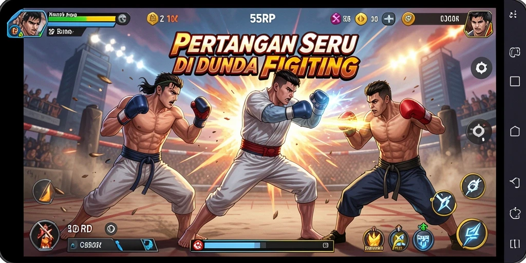 Tampilan menegangkan dari gameplay Fighting 55RP.
