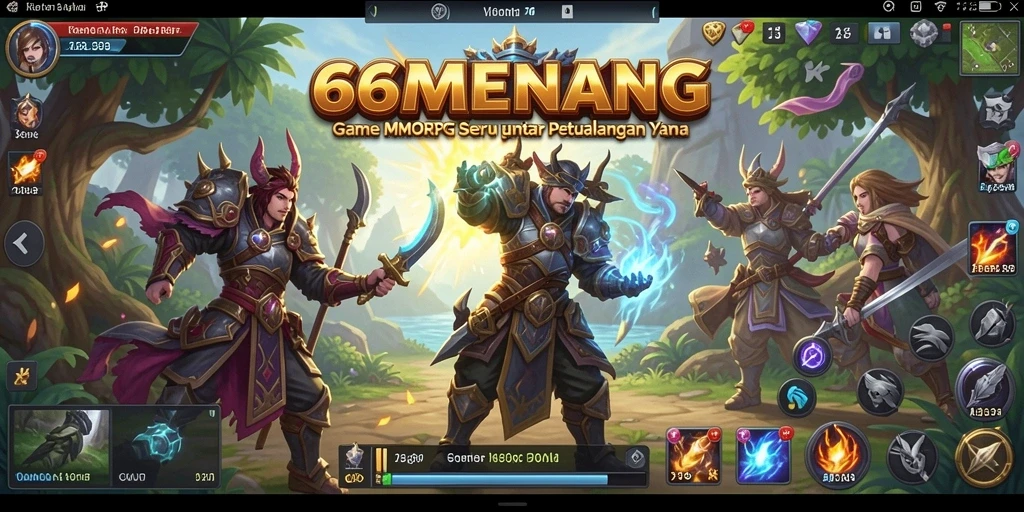 Gameplay seru 66MENANG dengan aksi petualangan MMORPG.