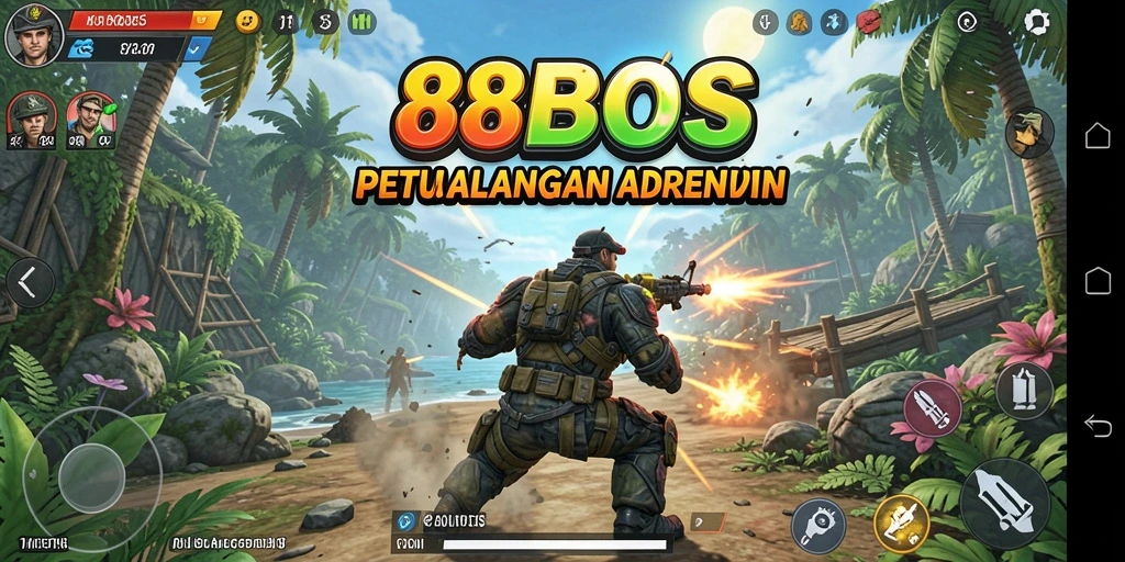 Tampilan gameplay 88BOS yang penuh petualangan mendebarkan.