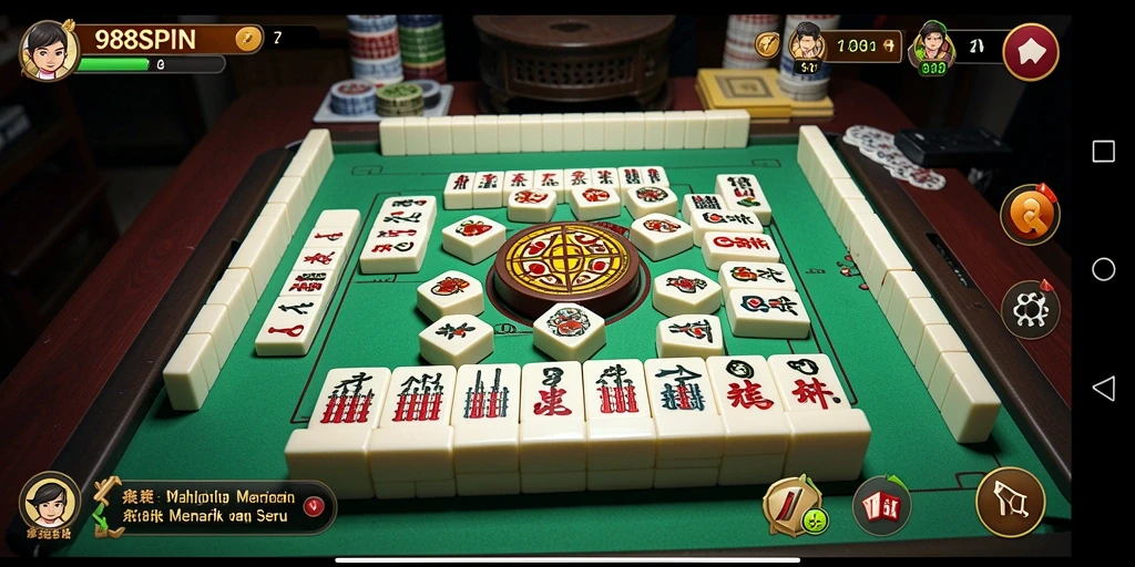 Tampilan gameplay menarik dari 988SPIN dalam permainan Mahjong.