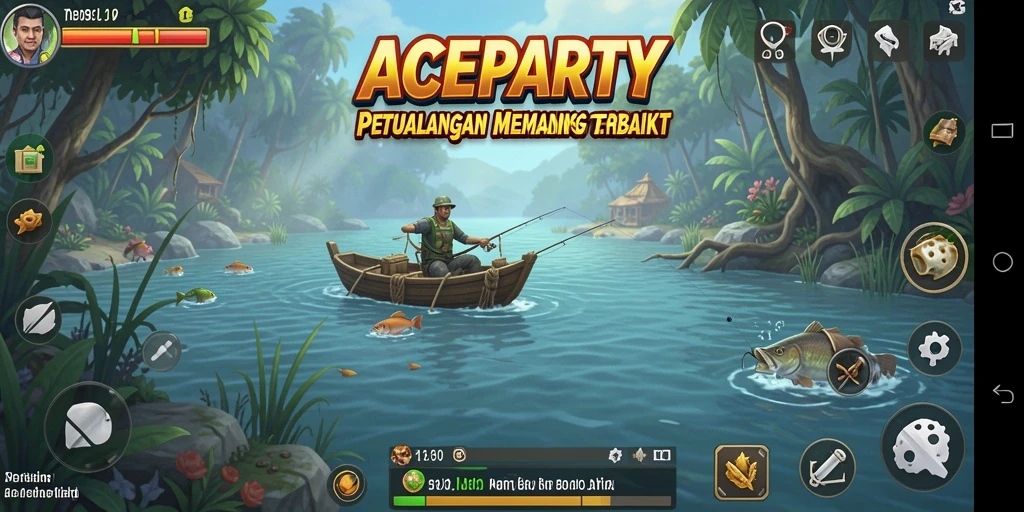 Tangkapan ikan besar dalam aksi gameplay ACEPARTY.