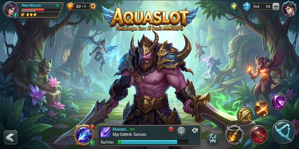 Tampilan menarik dari gameplay MMORPG AQUASLOT yang penuh aksi.