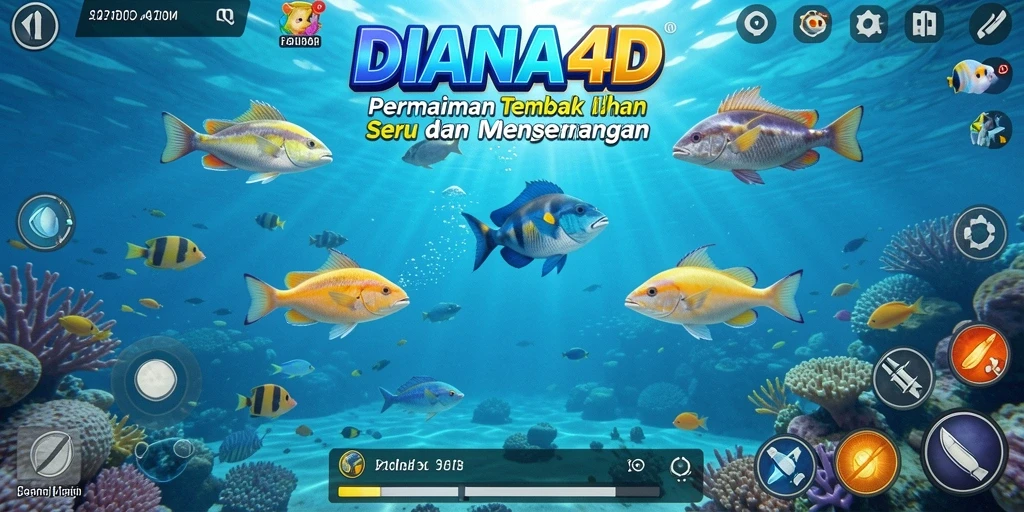 Gameplay seru mengincar ikan berwarna-warni di lautan.