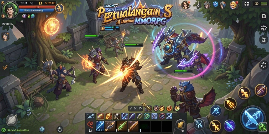 Gameplay seru di dunia fantasi EMON77.