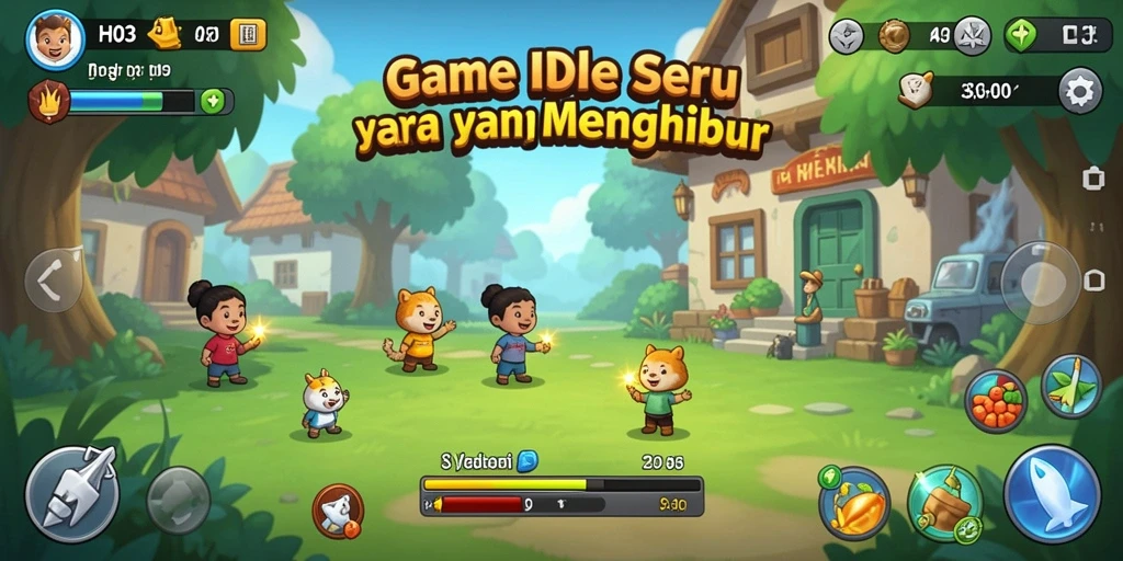 Tampilan gameplay H03 dengan karakter yang sedang beraksi di dunia Idle.