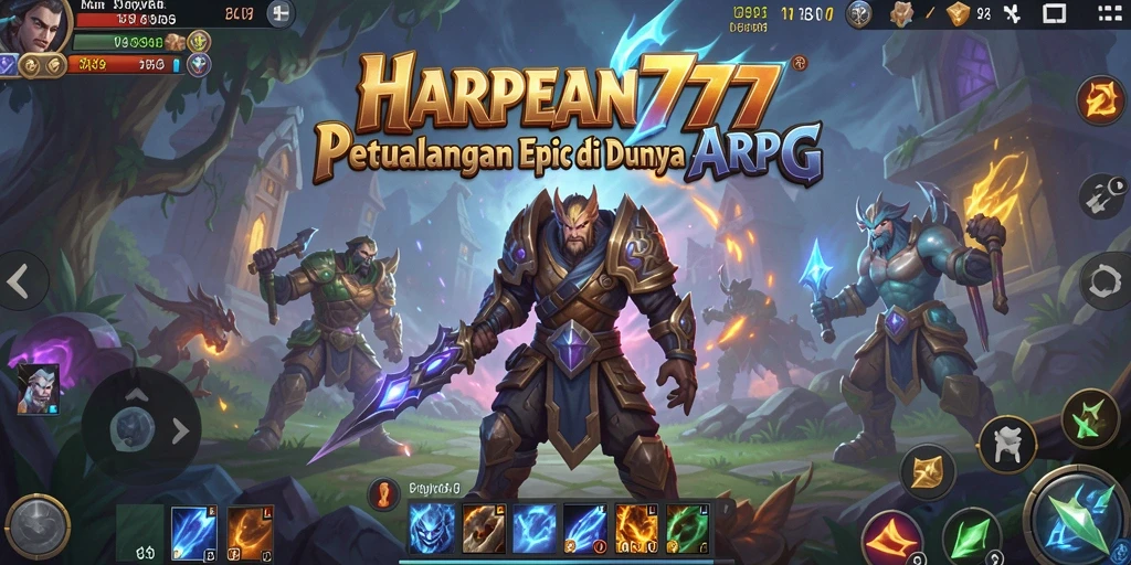 Tampak mendebarkan saat karakter bertarung melawan monster kuat di HARAPAN777.