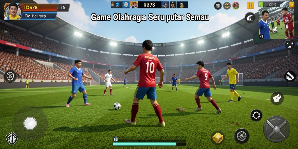 Tampilan gameplay menegangkan dari ID678 dalam pertandingan olahraga.