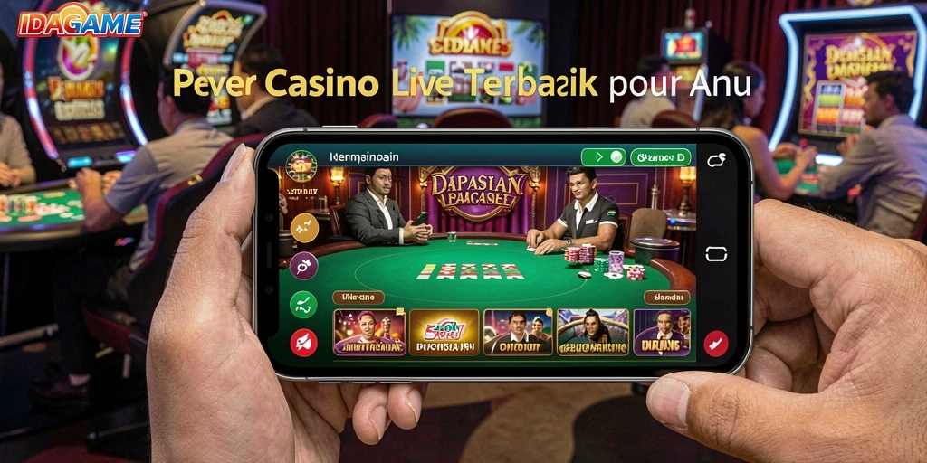 Screenshot IDAGAME menampilkan gameplay menarik dalam suasana kasino Live Casino.