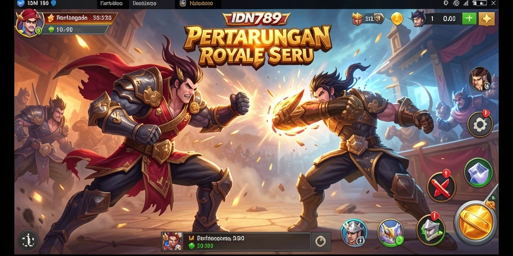 Screenshot dari pertarungan intens dalam IDN789 Battle Royale.