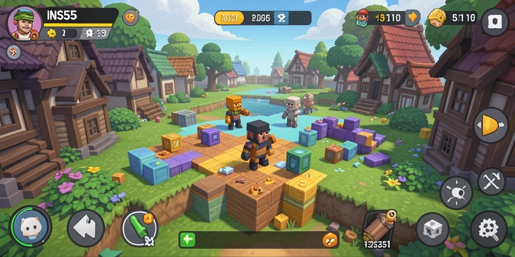 Tampilan gameplay seru dan menantang dalam INS55.