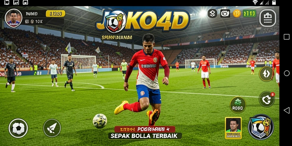 Tampilan gameplay JOKO4D yang mendebarkan dalam pertandingan sepak bola.