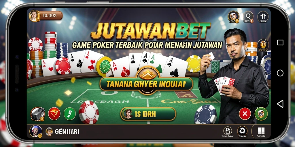 Tampilan gameplay poker yang menarik di JUTAWANBET.