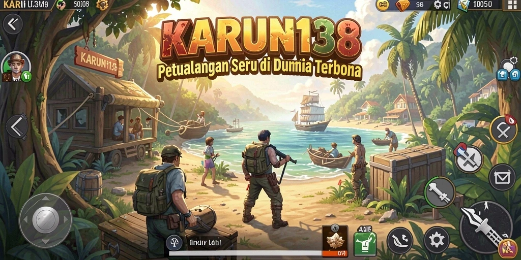 Screenshot utama menunjukkan gameplay seru dan eksplorasi dunia terbuka.
