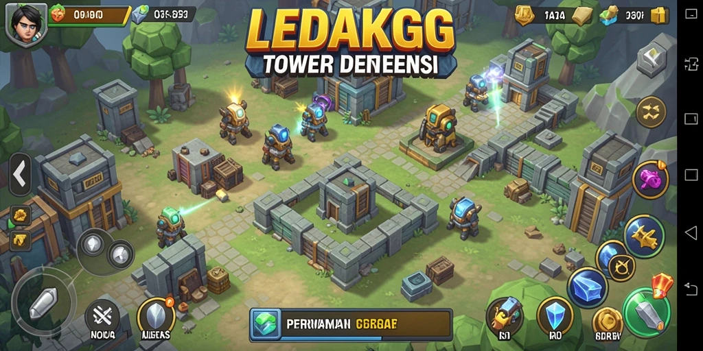 Tampilan gameplay seru saat mempertahankan wilayah dari serangan musuh.