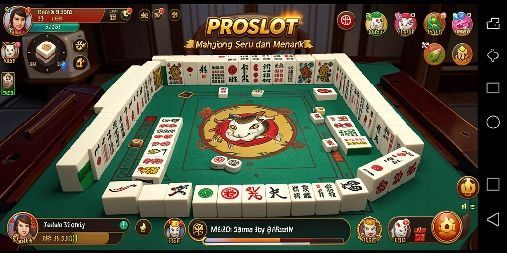 Tampilan screenshot yang menarik dari gameplay PROSLOT Mahjong.