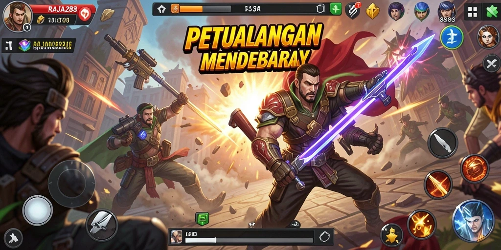Gameplay dinamis dan aksi seru di RAJA288.