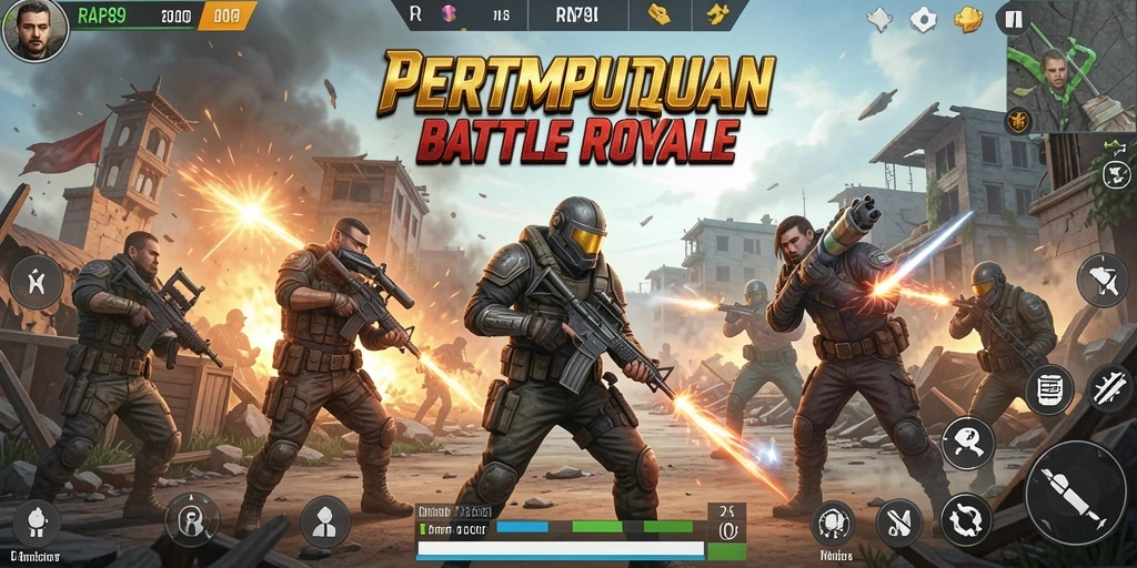 Tampilan gameplay seru dari RAP89 di arena Battle Royale.