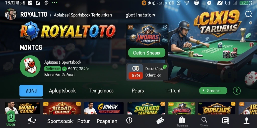 Tangkapan layar menunjukkan tampilan menarik dari gameplay Sportsbook ROYALTOTO.