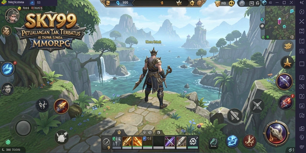 Gameplay dinamis dan menawan dalam dunia MMORPG yang luas.