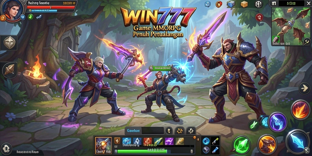 Tampilan aksi seru dan petualangan di dunia MMORPG.