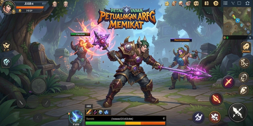 Screenshot gameplay X88 menampilkan aksi seru dalam pertempuran ARPG.