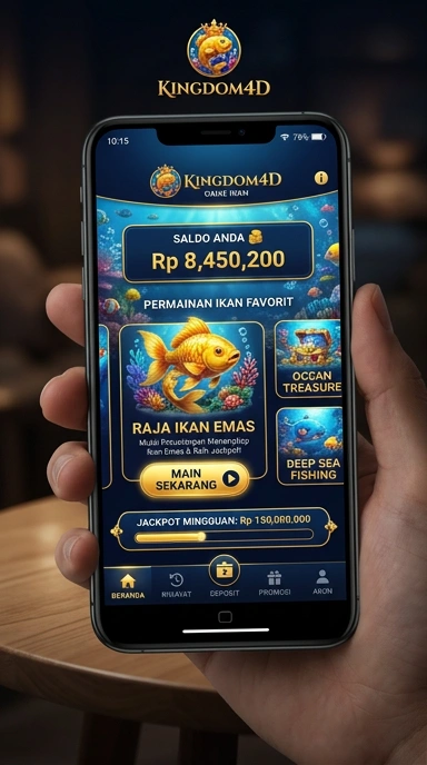 Tampilan layar utama aplikasi kingdom4d yang ramah pengguna.